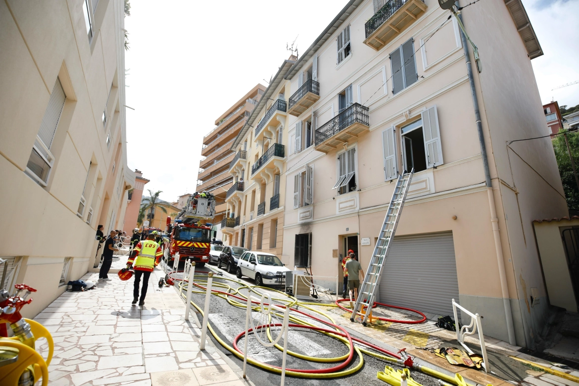 Feu de laverie à Beausoleil (06)
