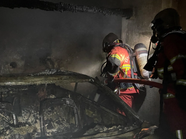 Feu de PSC à Beausoleil (06)